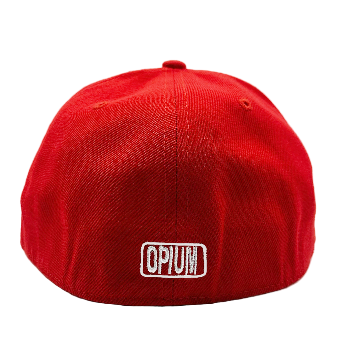 RED OPIUM MUSIC FITTED HAT