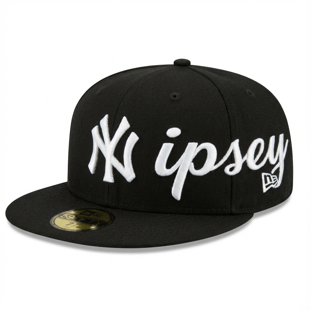 Long Live Hussle Fitted Hat (Black)