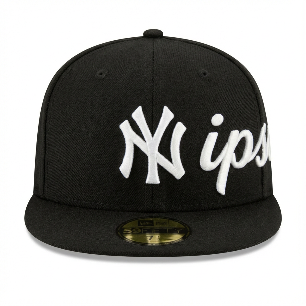 Long Live Hussle Fitted Hat (Black)