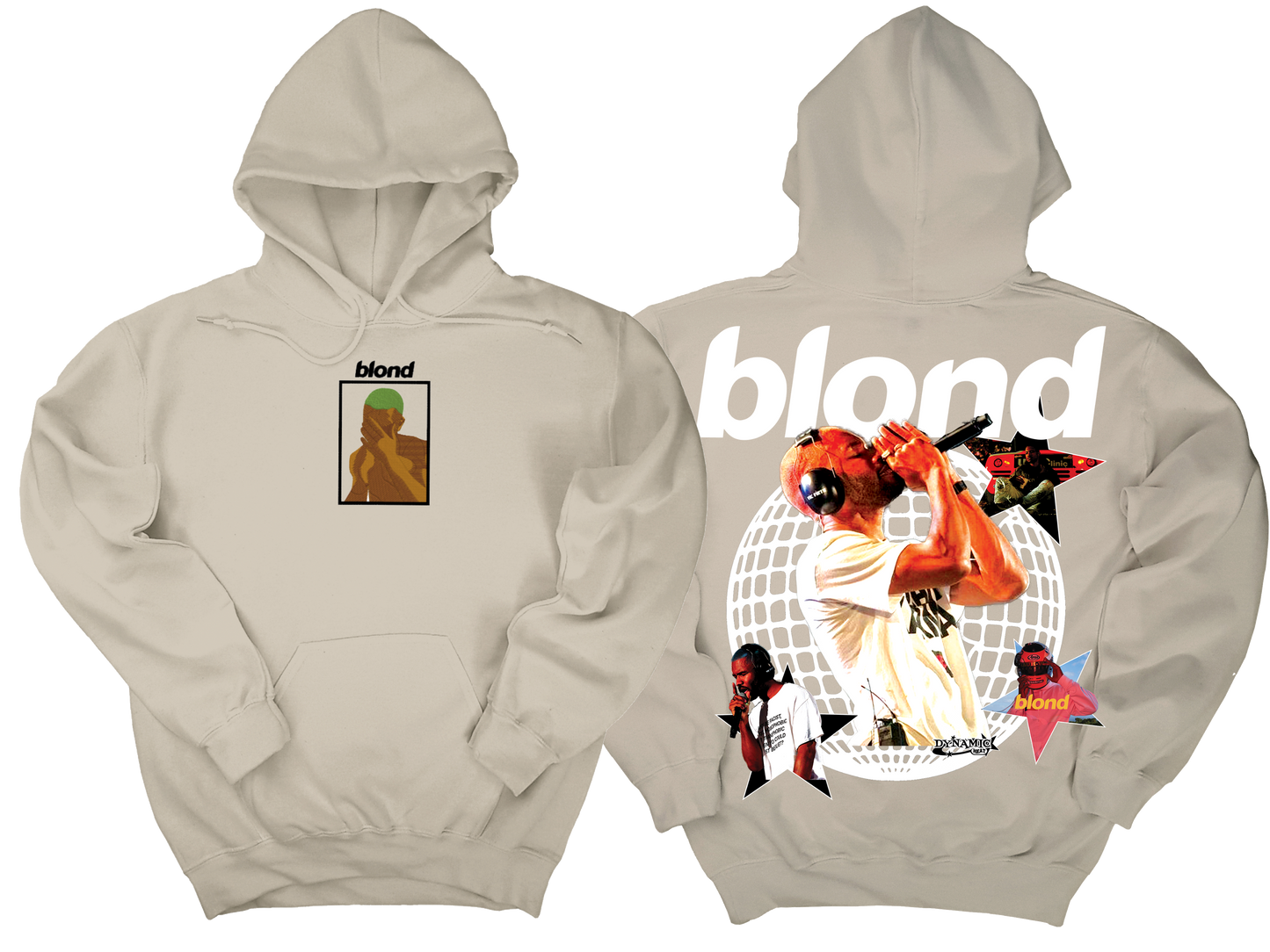 BLOND embroider hoodie WITH BACK DESIGN