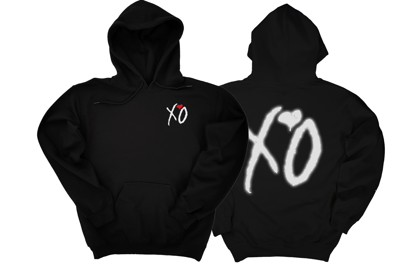 XO Embroidered hoodie WITH BACK DESIGN