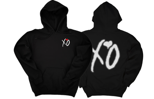 XO Embroidered hoodie WITH BACK DESIGN